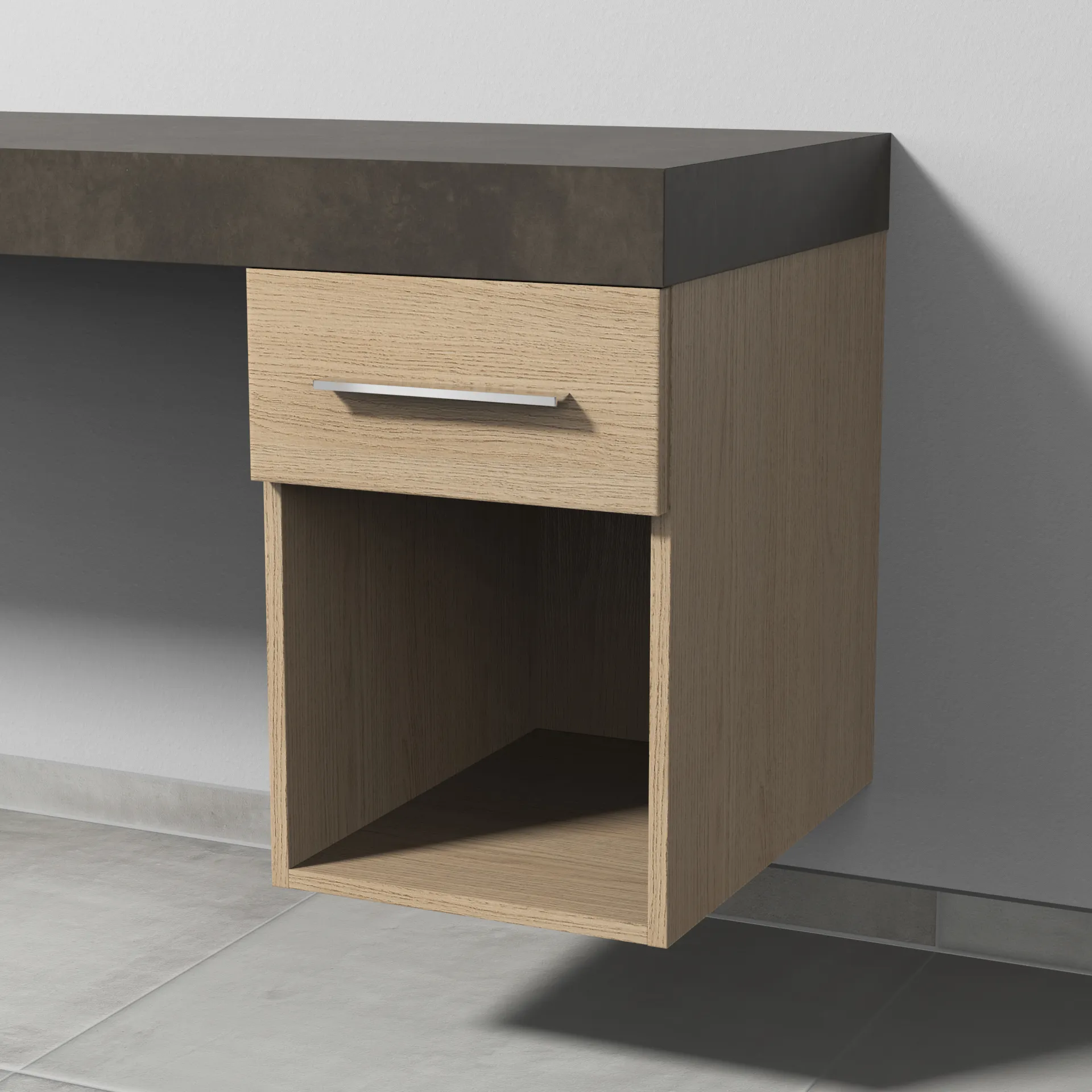 Sanipa Anbauschrank „2morrow“ 350 × 510 × 520 mm in Eiche Nordic