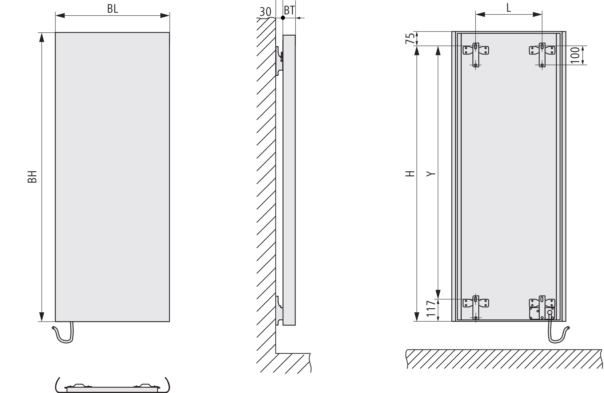 Kermi Design-Elektroheizkörper „Pateo“ in Sonderfarbe Kermi Design-Elektroheizkörper „Pateo“ in Sonderfarbe