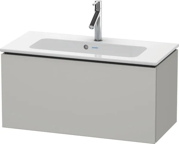 Duravit Waschtischunterschrank wandhängend „L-Cube“ 82 × 40 × 39,1 cm Betongrau Matt
