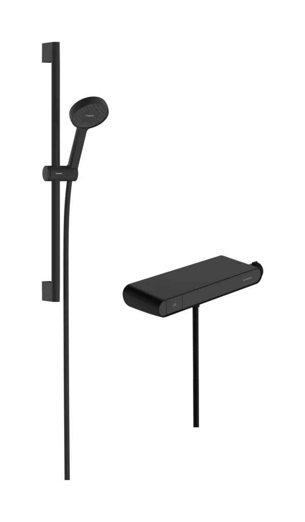 Activera Select S Brausesystem Aufputz 95 2jet EcoSmart mit ShowerTablet Select 360 und Brausestange 65 cm, Oberfläche: Chrom