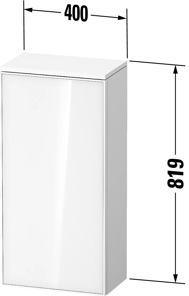 Duravit Halbhochschrank „Zencha“ 40 × 81,9 × 24 cm