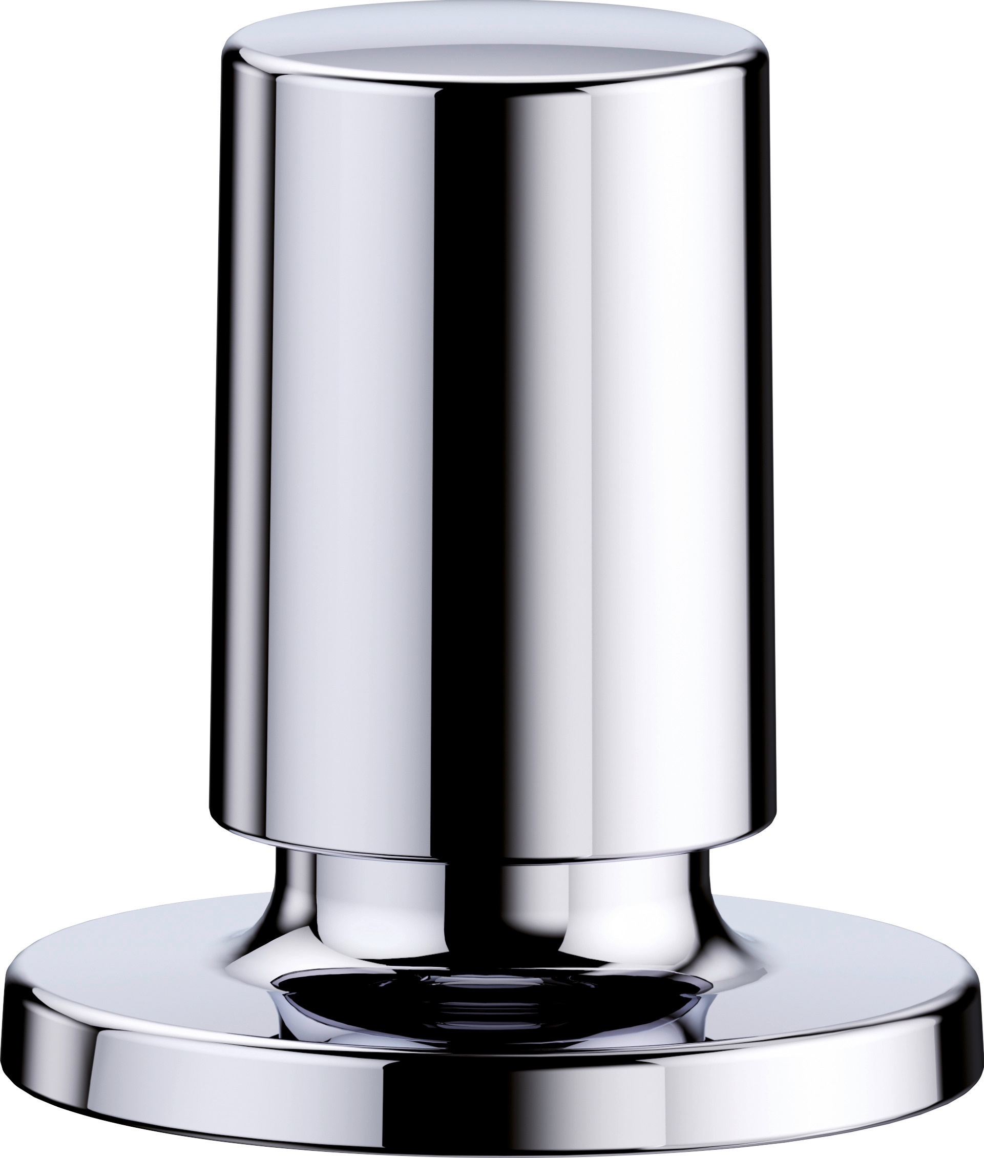 Zug-Ablauffernbedienung rund Kunststoff verchromt Zug-Ablauffernbedienung rund Kunststoff verchromt