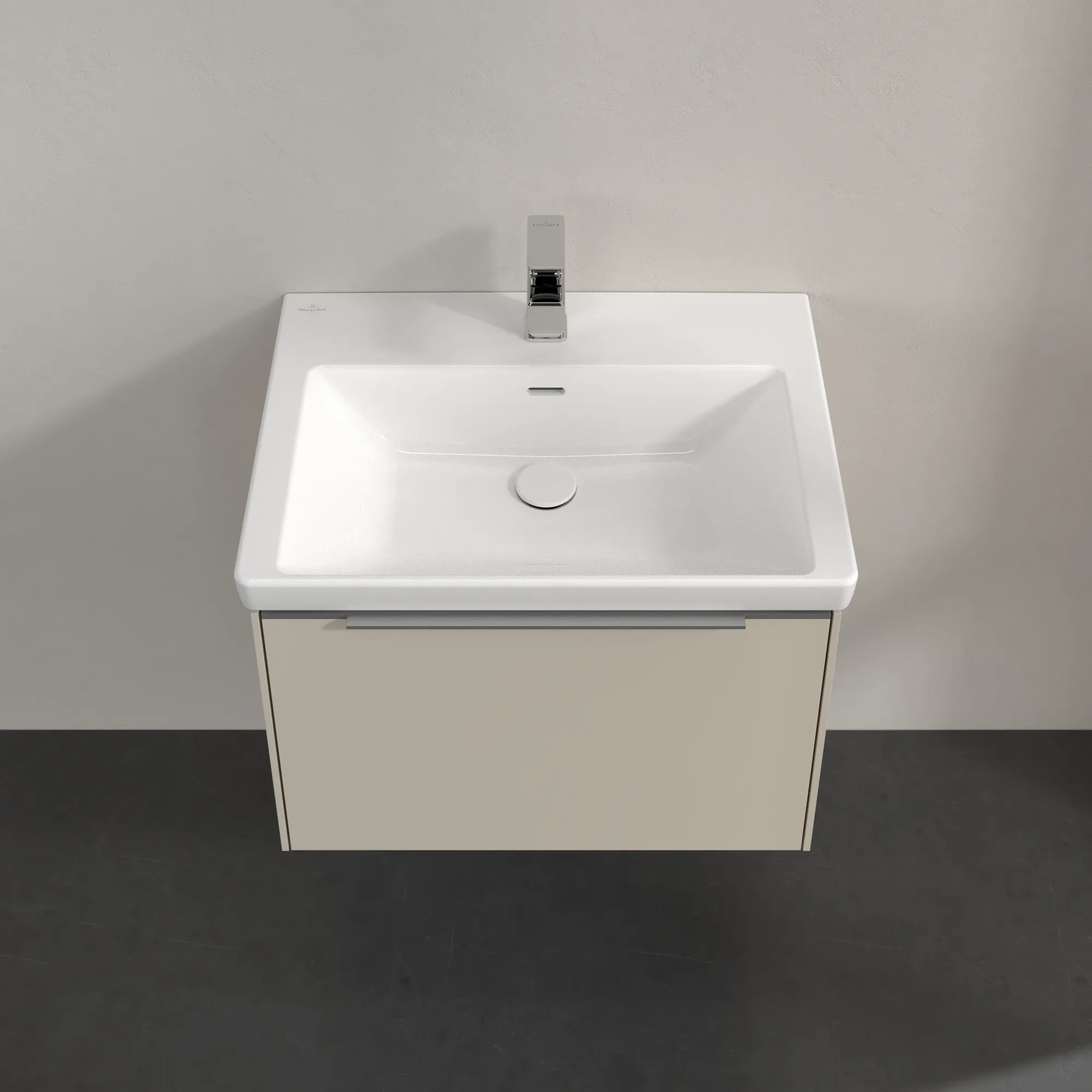 Villeroy & Boch Waschtischunterschrank „Subway 3.0“ für Schrankwaschtisch 622 × 429 × 478 mm Cashmere Grey, für Becken mittig