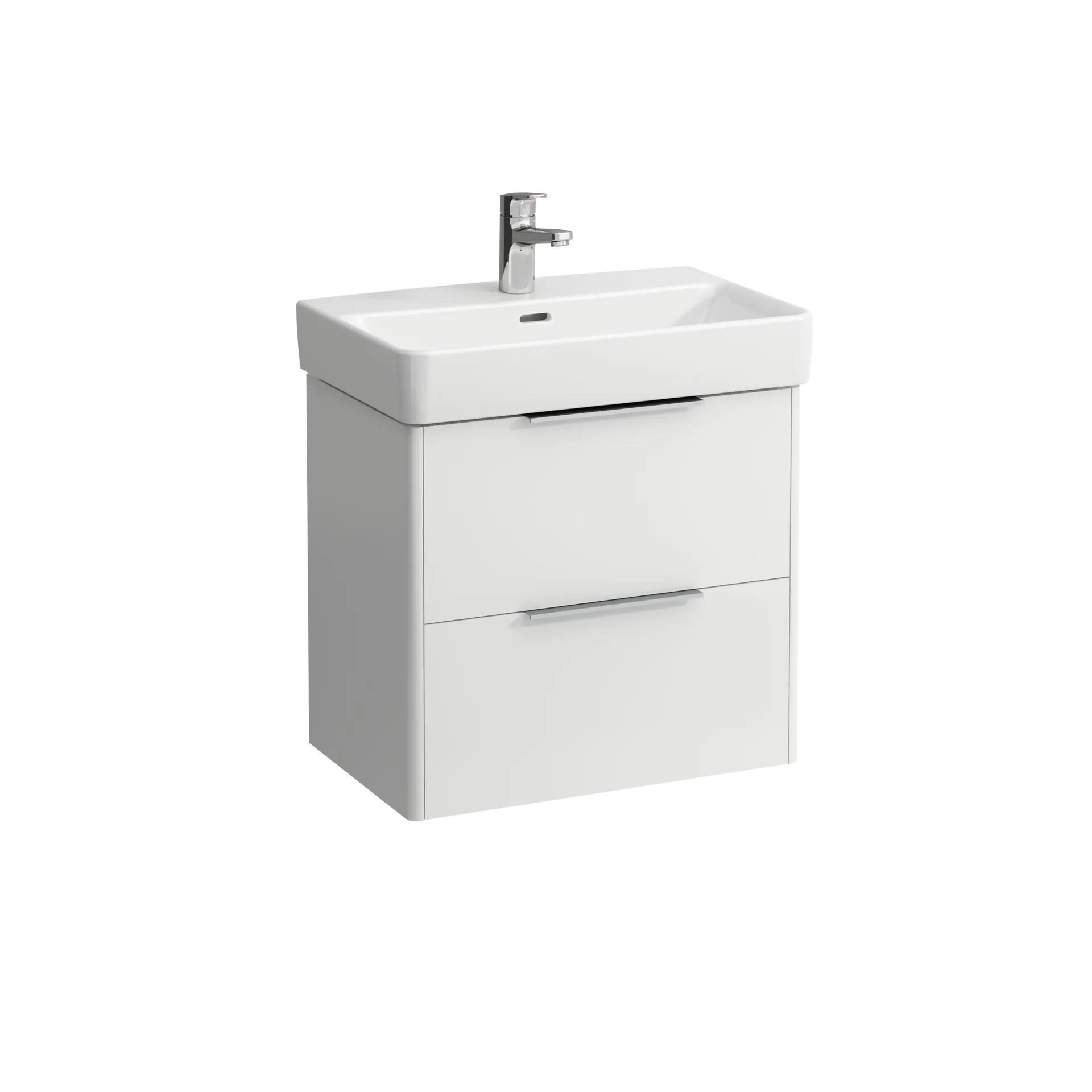Waschtischunterbau BASE für PRO S 358x570x515 2 Schubladen mit Griff aluminium eloxiert für Waschtisch H818959 weiß matt Waschtischunterbau BASE für PRO S 358x570x515 2 Schubladen mit Griff aluminium eloxiert für Waschtisch H818959 weiß matt