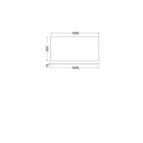 Kludi-ICOS Waschtisch-Deckplatte 100x50 H1,2cm Matt Teal Blue