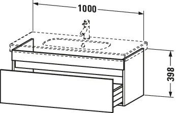 Duravit Waschtischunterschrank wandhängend „DuraStyle“ 100 × 39,8 × 45,3 cm