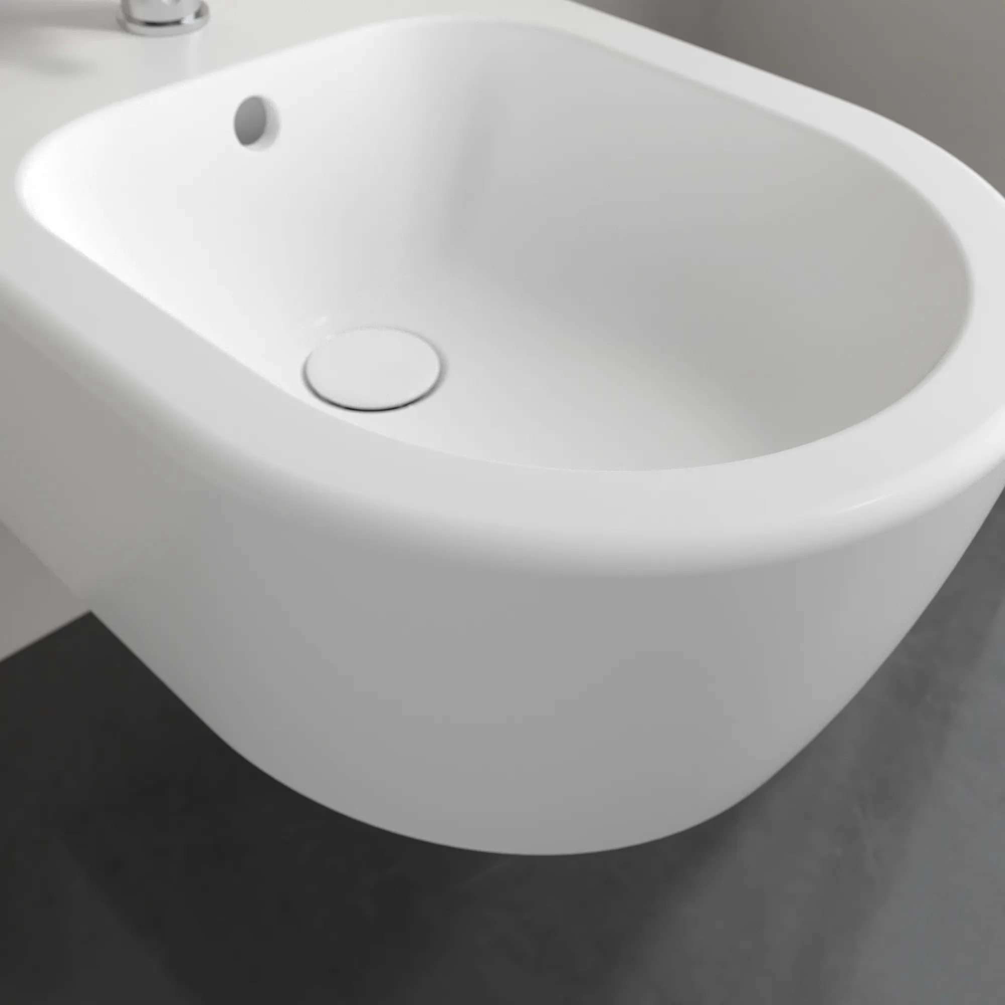 Villeroy & Boch Bidet Avento 370x530 mm Stone White CeramicPlus wandhängend 1-Loch Armatur