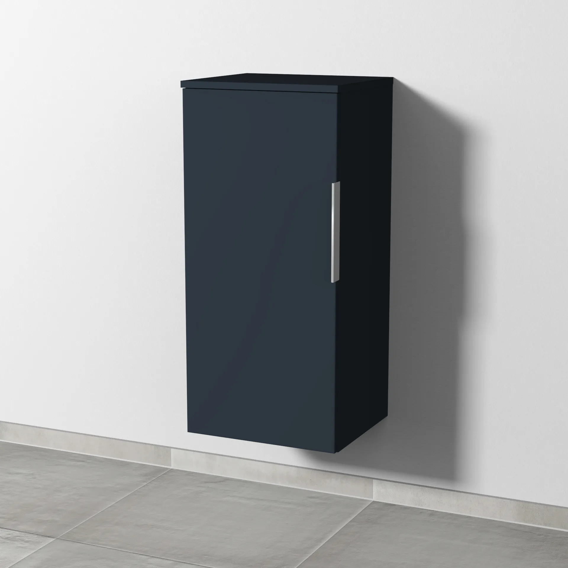 Sanipa Mittelschrank „3way“ 400 × 850 × 345 mm Anschlag links, in Marine (matt), Anschlag links Sanipa Mittelschrank „3way“ 400 × 850 × 345 mm Anschlag links, in Marine (matt), Anschlag links