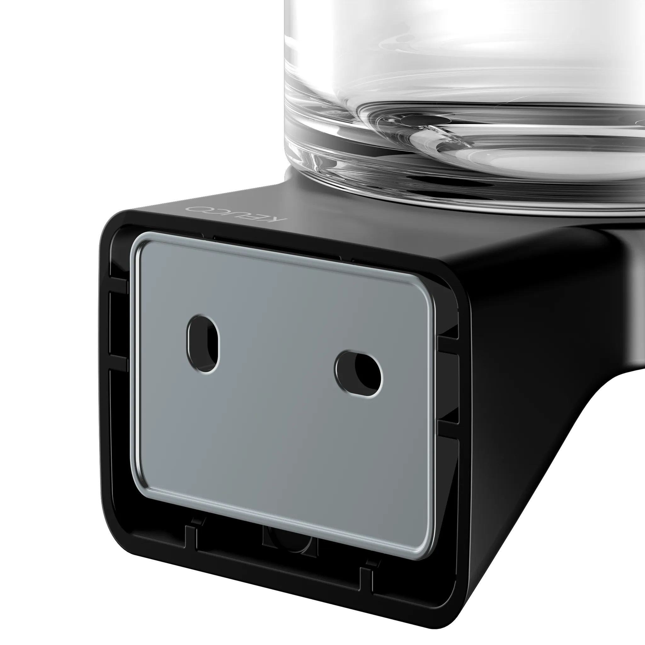 KEUCO AVENO Glashalter mit Echtkristall-Glas schwarz matt