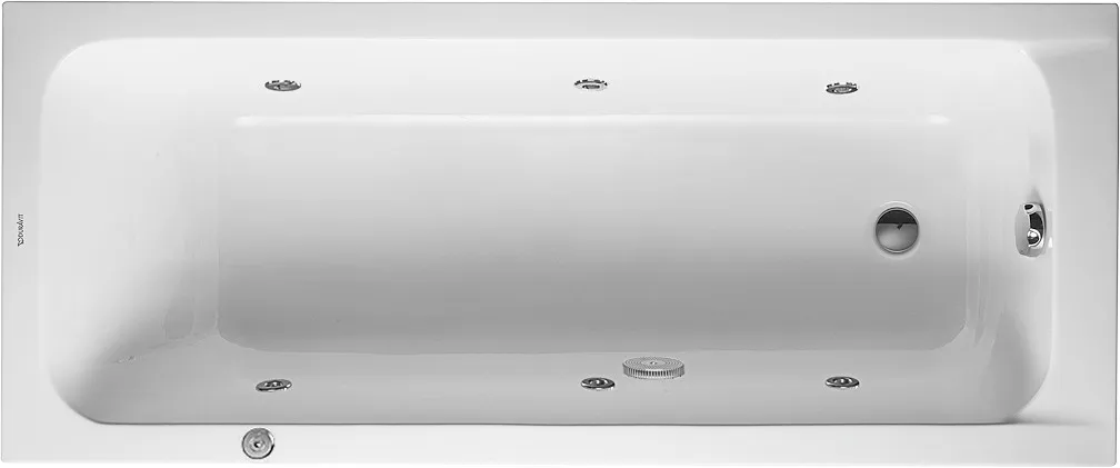 Duravit Whirlwanne „D-Code“ rechteck 1700 × 700 mm, Fußablauf mit Jet Project, in Weiß Ablauf: Fußablauf / Größe: 170 × 70 cm / Whirlsystem: mit Jet Project Duravit Whirlwanne „D-Code“ rechteck 1700 × 700 mm, Fußablauf mit Jet Project, in Weiß Ablauf: Fußablauf / Größe: 170 × 70 cm / Whirlsystem: mit Jet Project