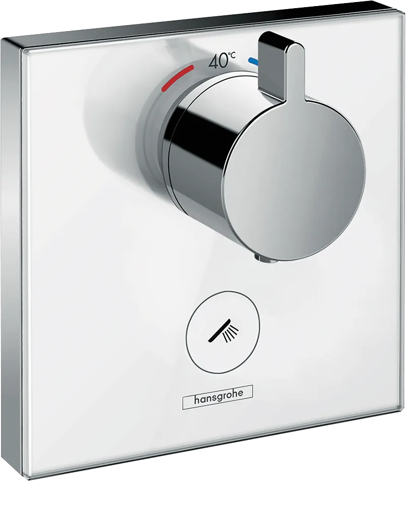 Thermostat UP ShowerSelect Glas FS Highflow 1 Verbr./1 Ausg.weiss/chrom Thermostat UP ShowerSelect Glas FS Highflow 1 Verbr./1 Ausg.weiss/chrom