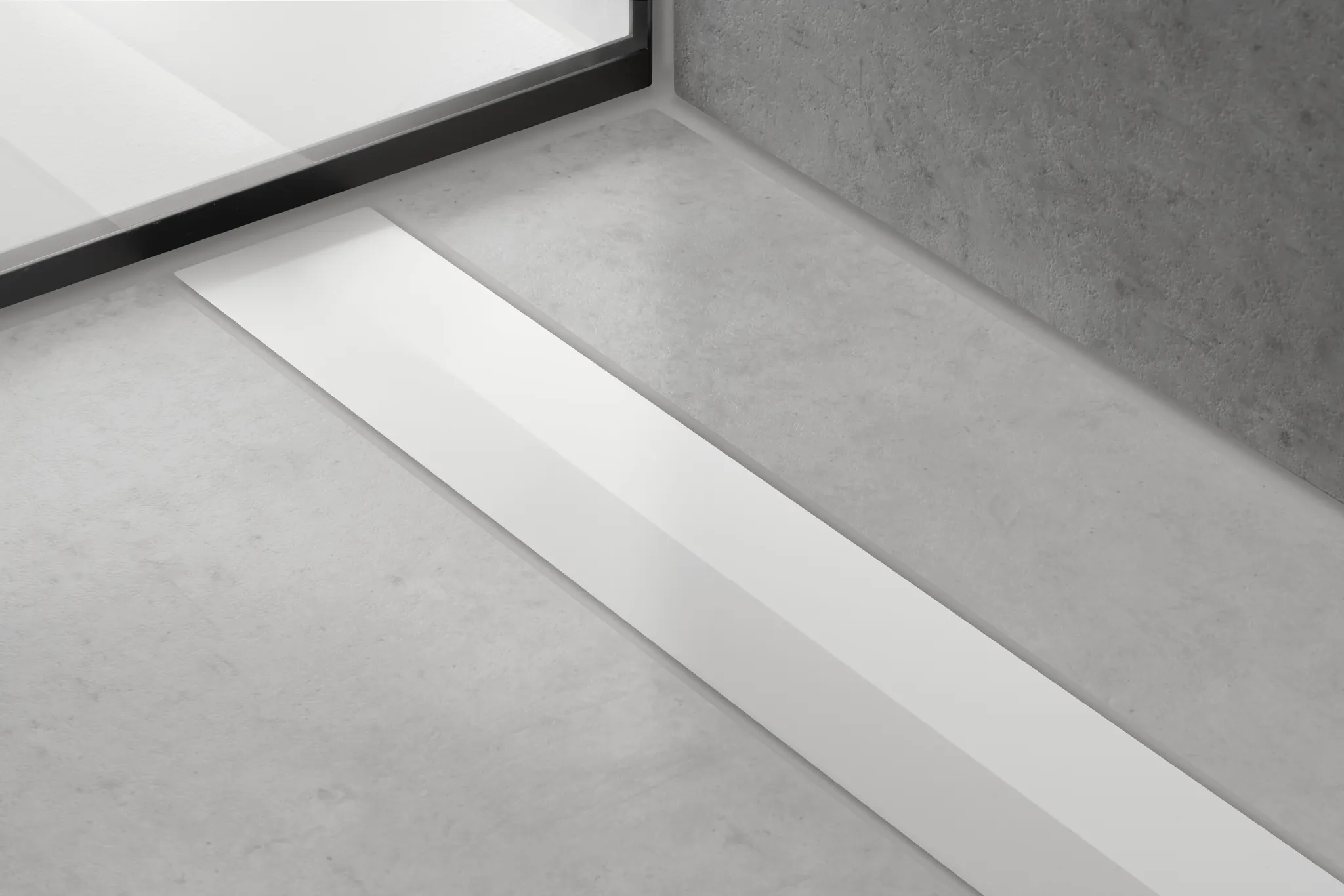 RainDrain Flex Fertigset Duschrinne 1600 kürzbar, Edelstahl gebürstet