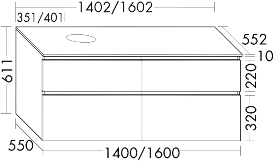burgbad Waschtischunterschrank Lin20 SGRA160 PG2 burgbad Waschtischunterschrank Lin20 SGRA160 PG2