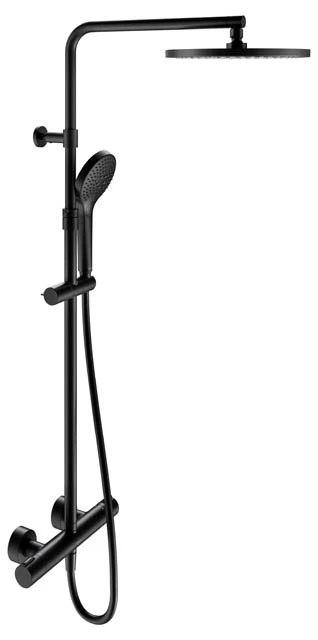 Plan blue 53926372321 Thermostat-Brausemischer mit Kopfbrause / Aufputz schwarz matt Plan blue 53926372321 Thermostat-Brausemischer mit Kopfbrause / Aufputz schwarz matt