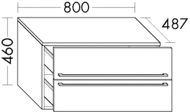 burgbad Hochschrank „bel“ 840 × 460 × 527 mm in Sand Hochglanz