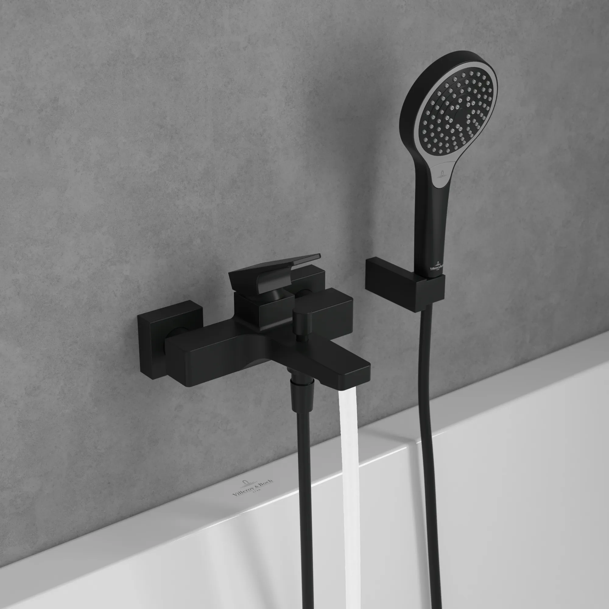 Villeroy & Boch Architectura Square Einhebel-Badewannenarmatur, 210x198x101 mm, Matt Black Villeroy & Boch Architectura Square Einhebel-Badewannenarmatur, 210x198x101 mm, Matt Black