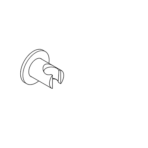 Kludi A-QA Wandhalter rund, starr, Mattschwarz Kludi A-QA Wandhalter rund, starr, Mattschwarz