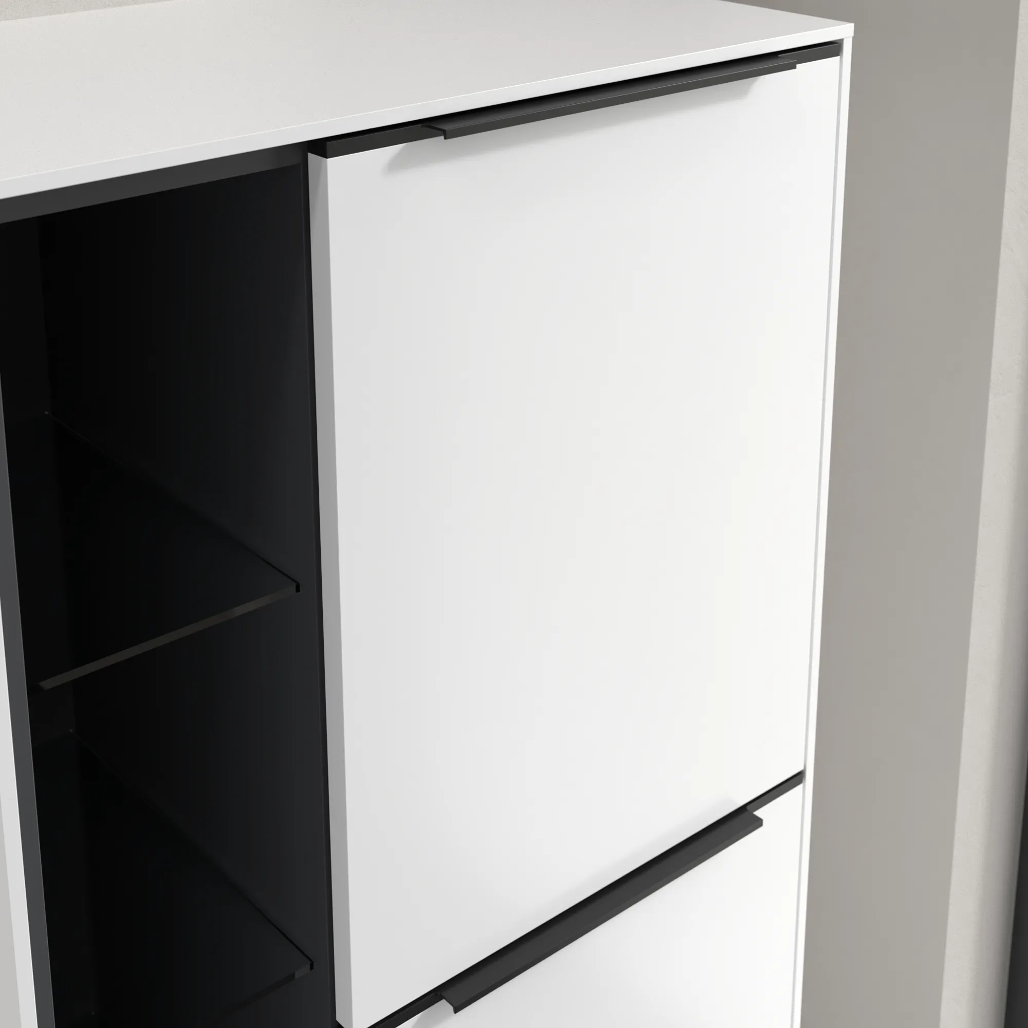 Villeroy & Boch Mittelschrank „Subway 3.0“ 57,4 × 120 × 36,2 × 36,2 cm 2 Türen, Anschlag (Scharnier) rechts, 2 Türen, Anschlag rechts