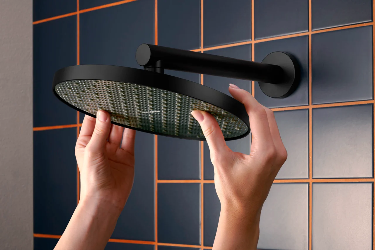 Hansgrohe Activera S Kopfbrause 240 mm, Rain Strahl, EcoSmart+, mattschwarz Hansgrohe Activera S Kopfbrause 240 mm, Rain Strahl, EcoSmart+, mattschwarz