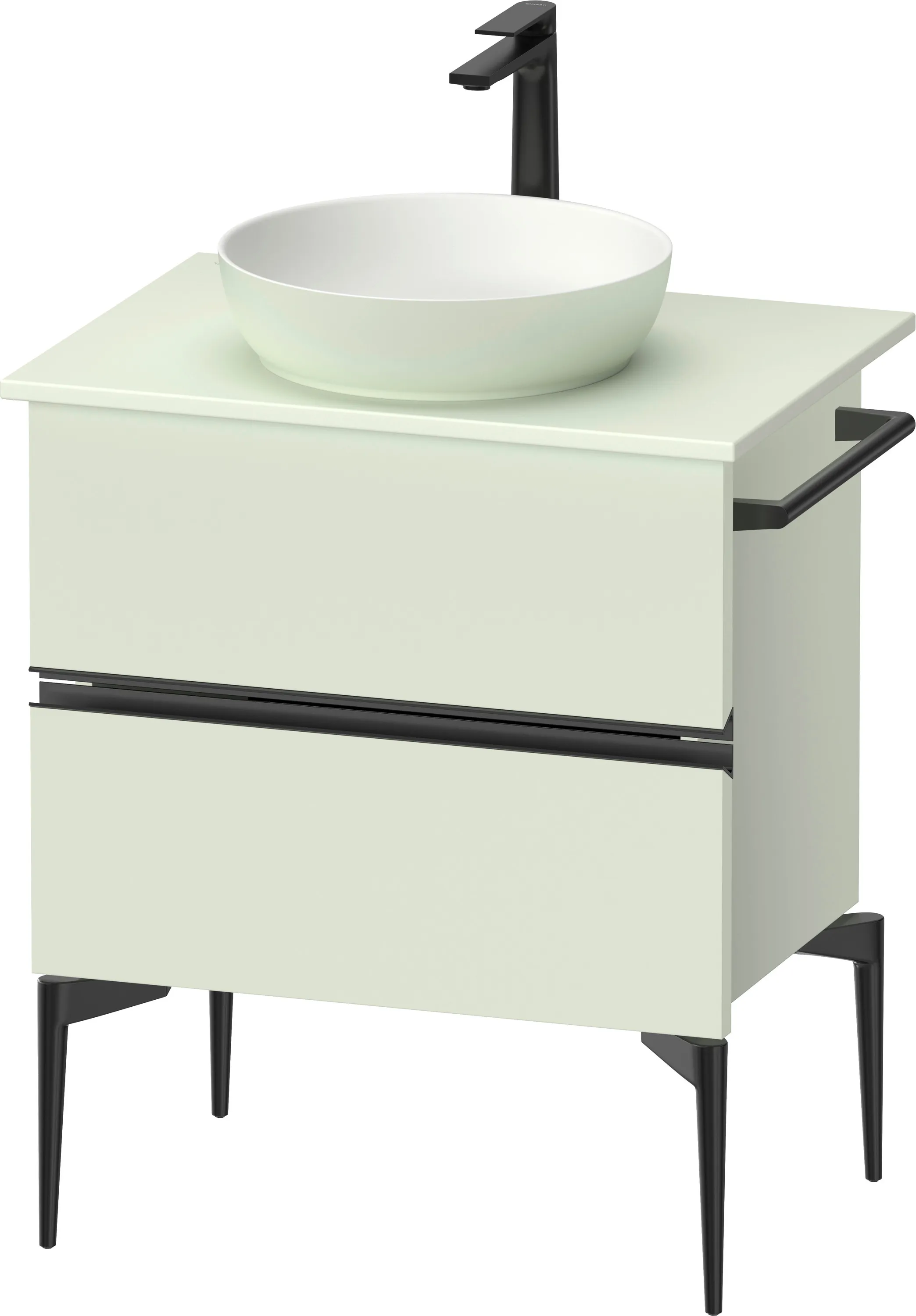 Duravit Waschtischunterschrank „Sivida“ 64,5 × 54,8 × 47,5 cm Blassgrün Matt