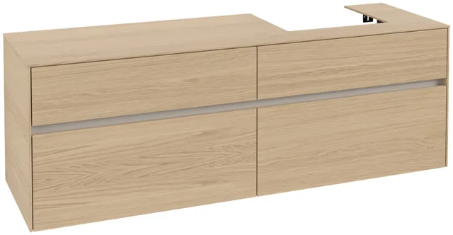 Villeroy & Boch Waschtischunterschrank „Collaro“ 1600 × 548 × 500 mm Nordic Oak, ohne Beleuchtung, für Becken rechts Villeroy & Boch Waschtischunterschrank „Collaro“ 1600 × 548 × 500 mm Nordic Oak, ohne Beleuchtung, für Becken rechts