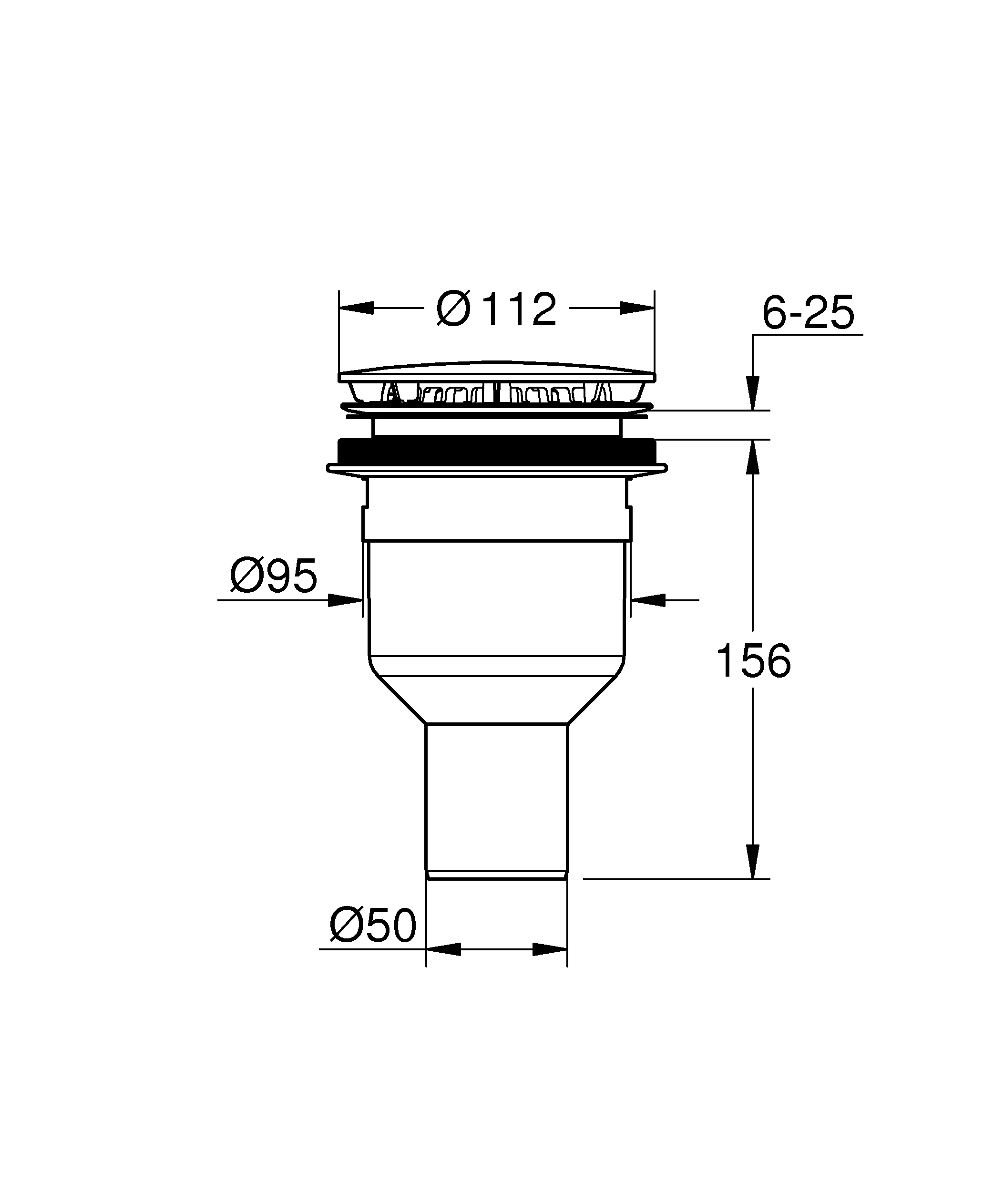 GROHE Ablaufgarnitur 49533 für Duschwanne Abgang senkrecht chrom