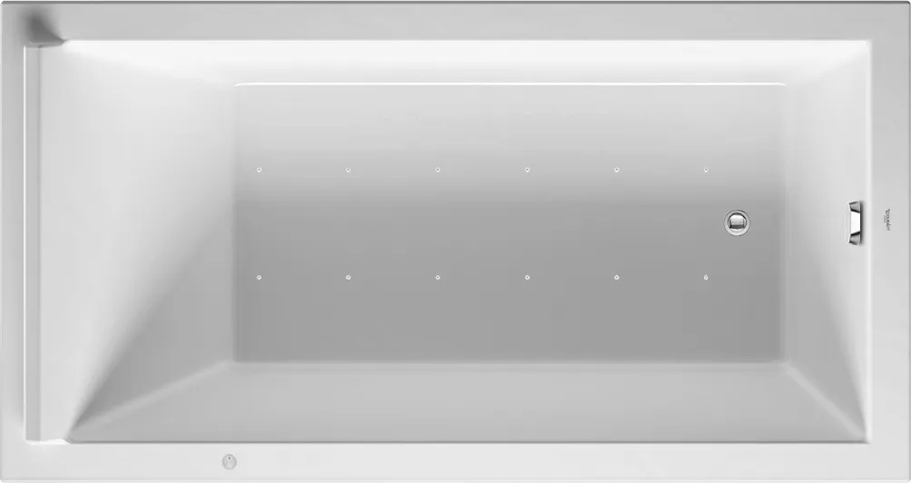Duravit Whirlwanne „Starck“ rechteck 1700 × 900 mm, Fußablauf mit Air-System, in Weiß Ablauf: Fußablauf / Größe: 170 × 90 cm / Whirlsystem: mit Air-System Duravit Whirlwanne „Starck“ rechteck 1700 × 900 mm, Fußablauf mit Air-System, in Weiß Ablauf: Fußablauf / Größe: 170 × 90 cm / Whirlsystem: mit Air-System