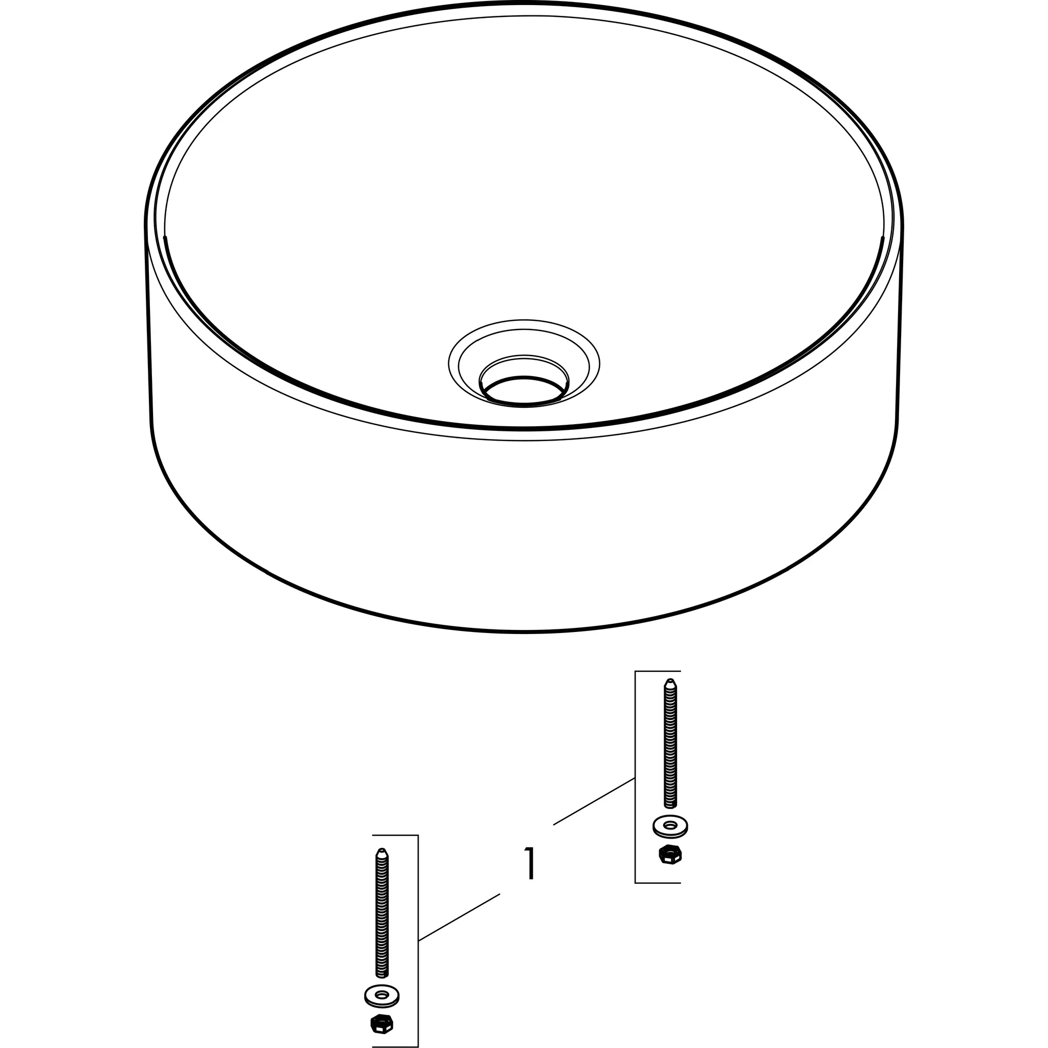 Hansgrohe Xuniva S Aufsatzwaschtisch 400⁄400, Weiß