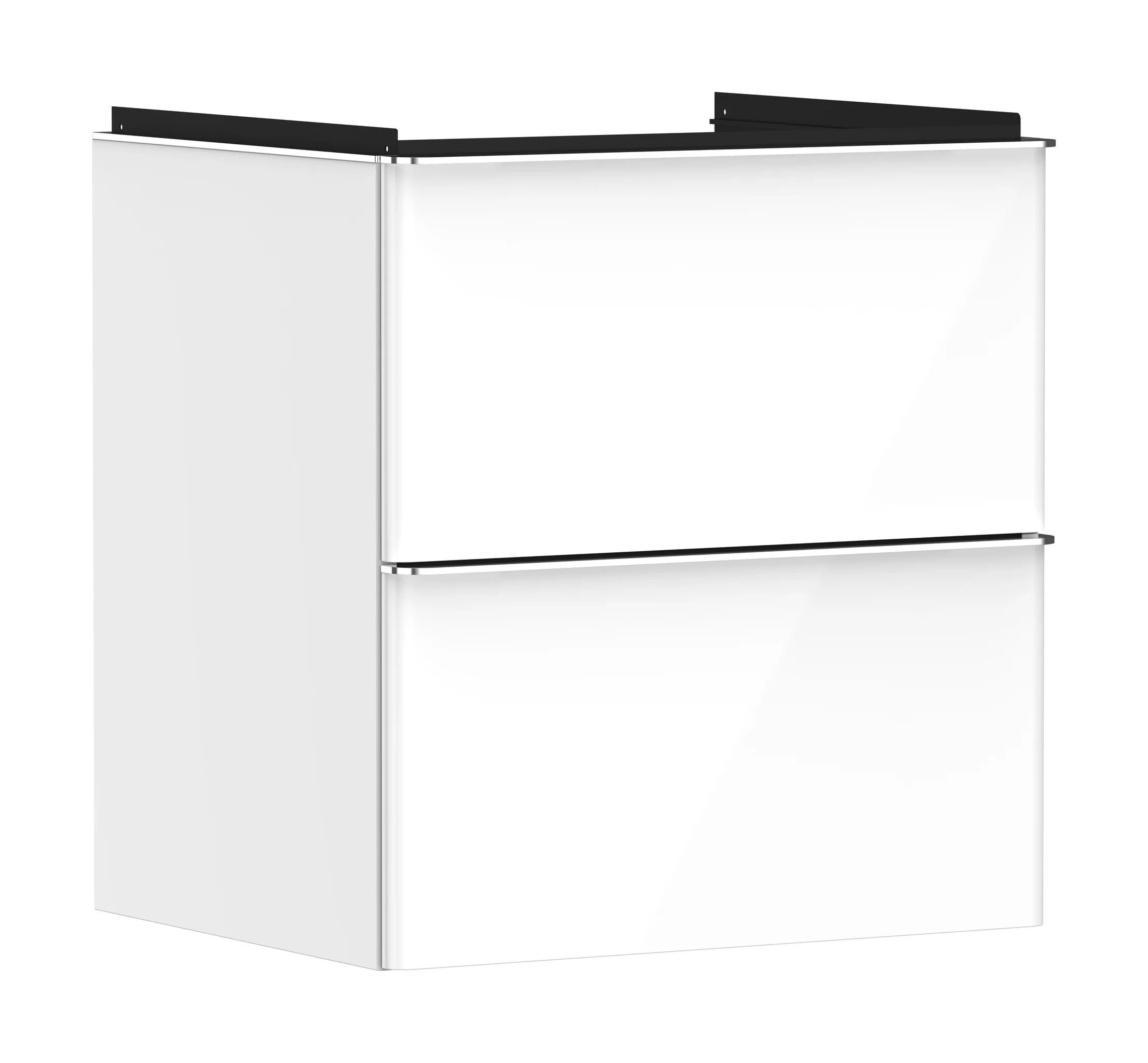Hansgrohe Xelu Q Waschtischunterschrank, weiß hochglanz, 580 x 475 mm, 2 Schubkästen, verchromte Griffe, SoftClose, vormontiert Hansgrohe Xelu Q Waschtischunterschrank, weiß hochglanz, 580 x 475 mm, 2 Schubkästen, verchromte Griffe, SoftClose, vormontiert