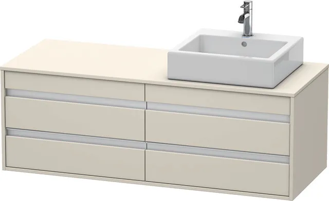 Duravit Waschtischunterschrank wandhängend „Ketho“ 140 × 49,6 × 55 cm Taupe Matt Duravit Waschtischunterschrank wandhängend „Ketho“ 140 × 49,6 × 55 cm Taupe Matt