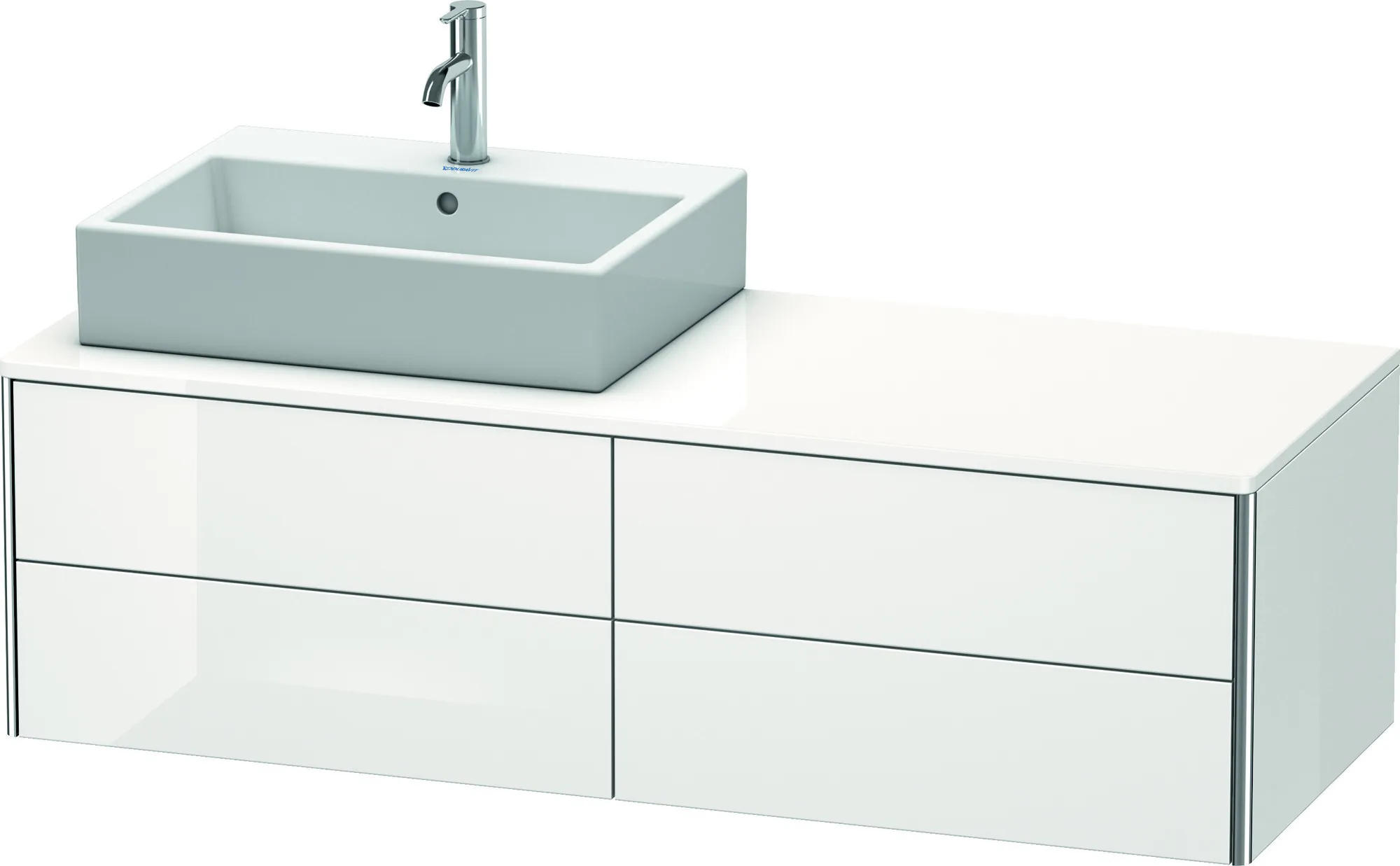 Duravit Waschtischunterschrank wandhängend „XSquare“ 140 × 40 × 54,8 cm Weiß Hochglanz Duravit Waschtischunterschrank wandhängend „XSquare“ 140 × 40 × 54,8 cm Weiß Hochglanz