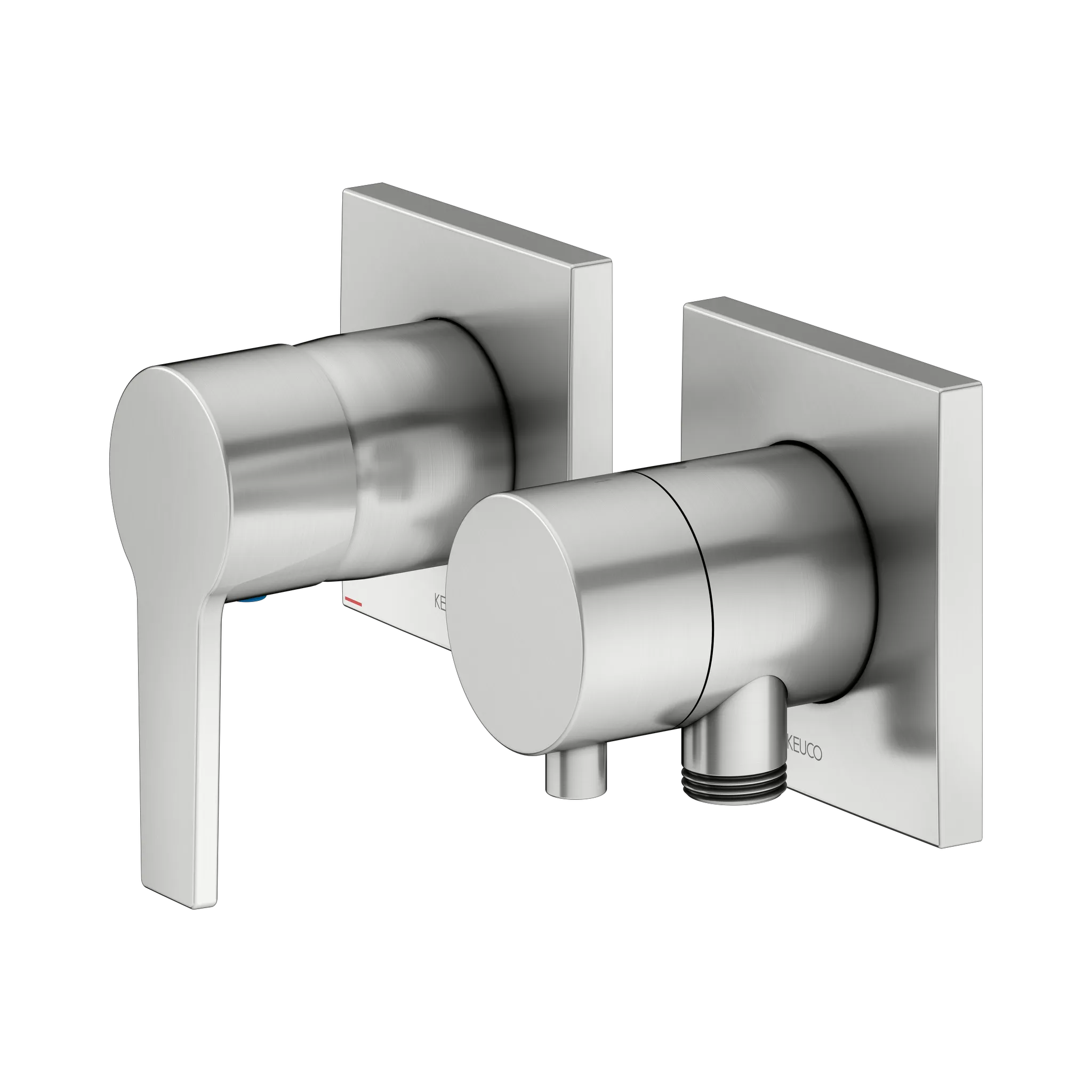 KEUCO EDITION 11 Einhebelmischer-Set Unterputz für 2 Verbraucher mit Schlauchanschluss und Brausehalter Edelstahl-finish KEUCO EDITION 11 Einhebelmischer-Set Unterputz für 2 Verbraucher mit Schlauchanschluss und Brausehalter Edelstahl-finish