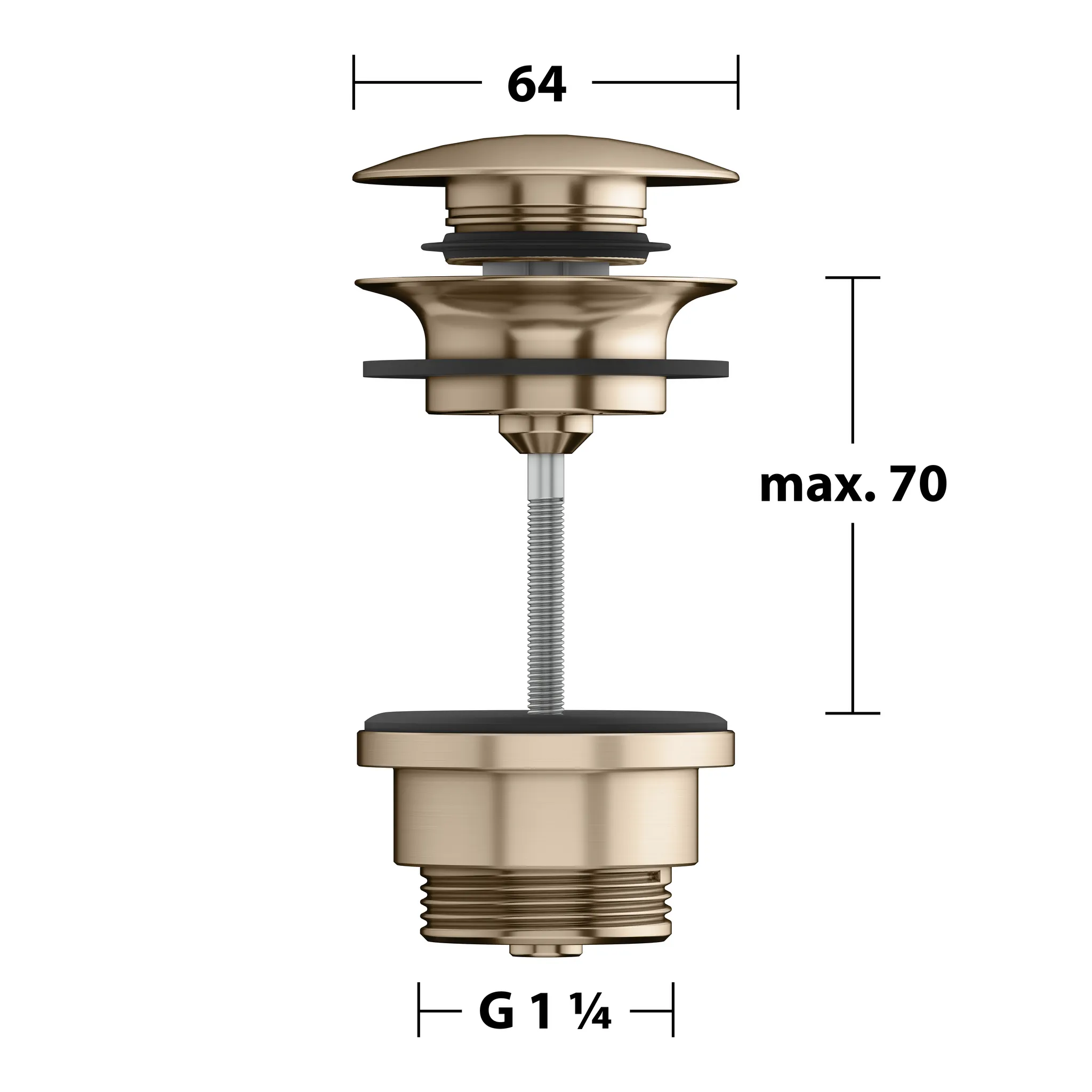 KEUCO Ablaufgarnitur Push-Open Bronze geb. KEUCO Ablaufgarnitur Push-Open Bronze geb.