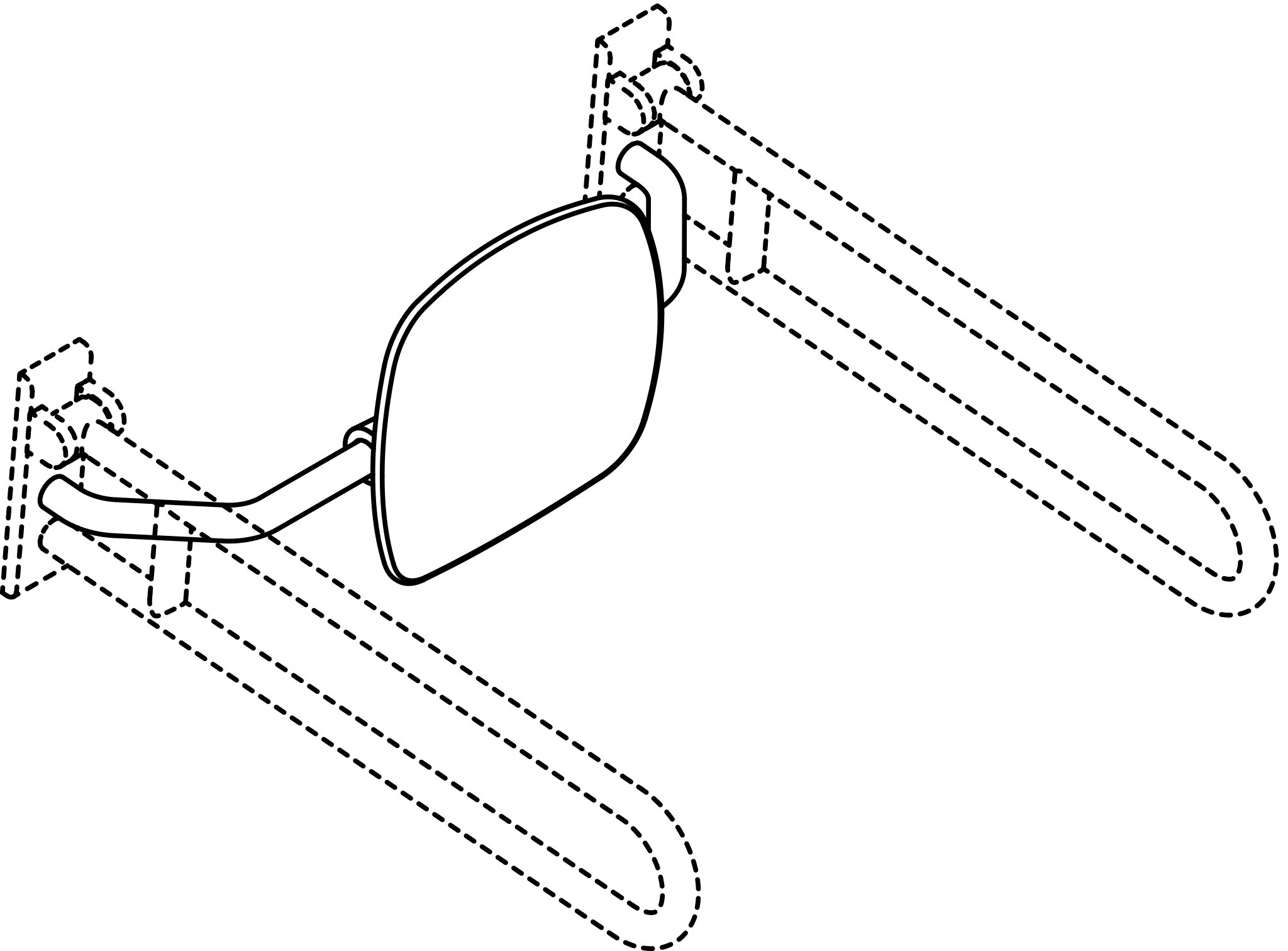 HEWI Rückenstütze „Serie 805“ 23 cm in Signalweiß