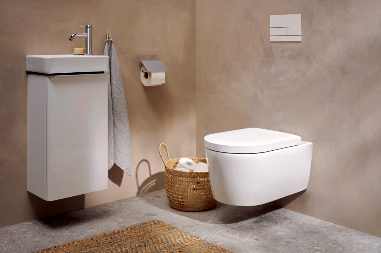 Hansgrohe Xelu Q Handwaschbecken, weiß, 360x250 mm, wandhängend, mit Ablage rechts, SmartClean, ohne Überlauf