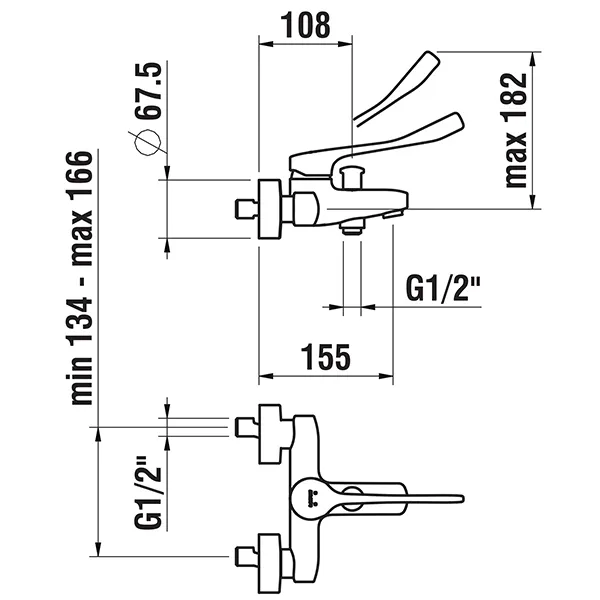 Laufen CITYPRO HF500962 Einhebel-Wannenmischer Liberty Kunststoffschlauch 1600 mm Handbrause chrom Laufen CITYPRO HF500962 Einhebel-Wannenmischer Liberty Kunststoffschlauch 1600 mm Handbrause chrom