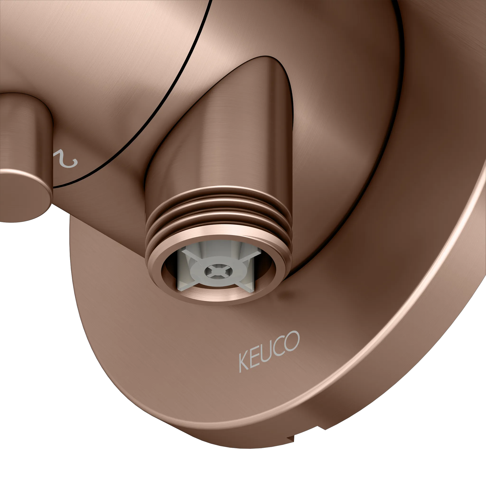 IXMO 2-Wege Umstellventil UP DN15 IXMO Comfort, rund Rotgold gebürstet