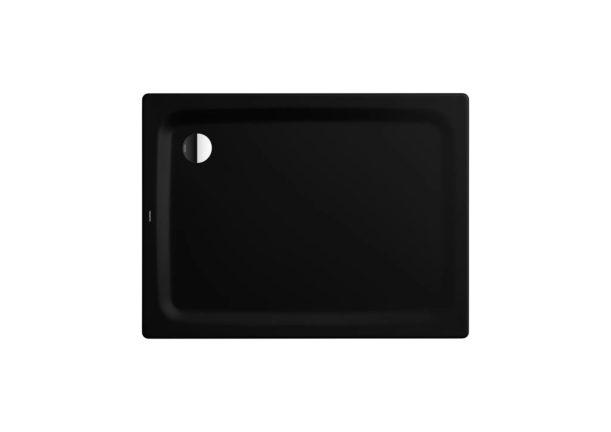 Kaldewei rechteck Duschwanne „Superplan Classic“ 90 × 80 cm ohne Oberflächenbeschichtung, mit Antislip Secure Plus, in schwarz matt
