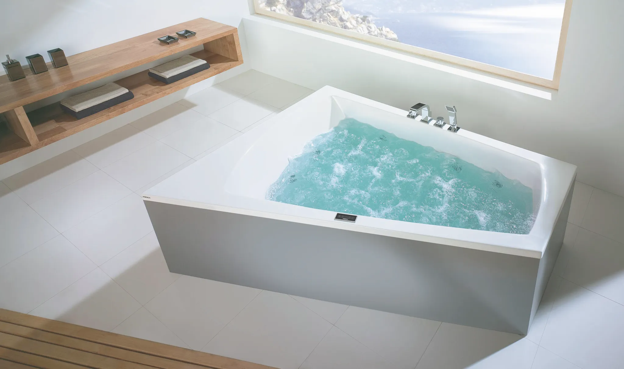 Hoesch Badewanne „Largo“ trapez 180 × 140 cm, links