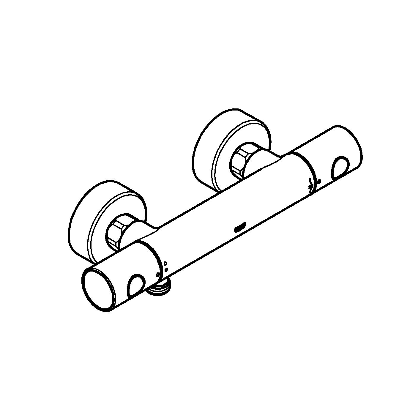 Thermostat-Brausebatterie Grohtherm 800 Cosmopolitan 34765, Wandmontage, chrom