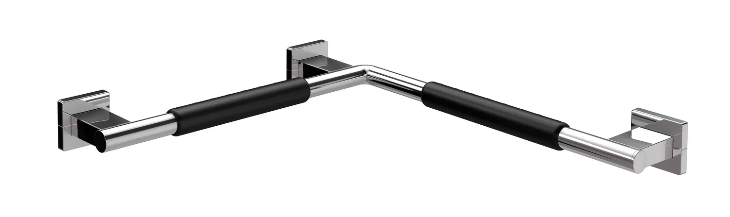 emco Eck-Handlauf „system 2“ mit rutschhemmender Ummantelung in chrom / schwarz emco Eck-Handlauf „system 2“ mit rutschhemmender Ummantelung in chrom / schwarz