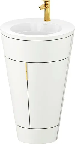 Duravit Waschtischunterschrank bodenstehend „Starck 1“ 56 × 86,4 × 60,5 cm in Weiß Seidenmatt, mit Beleuchtung Duravit Waschtischunterschrank bodenstehend „Starck 1“ 56 × 86,4 × 60,5 cm in Weiß Seidenmatt, mit Beleuchtung