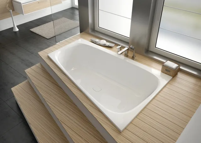 Hoesch Badewanne „iSensi“ trapez 170 × 100 cm, rechts in Weiß