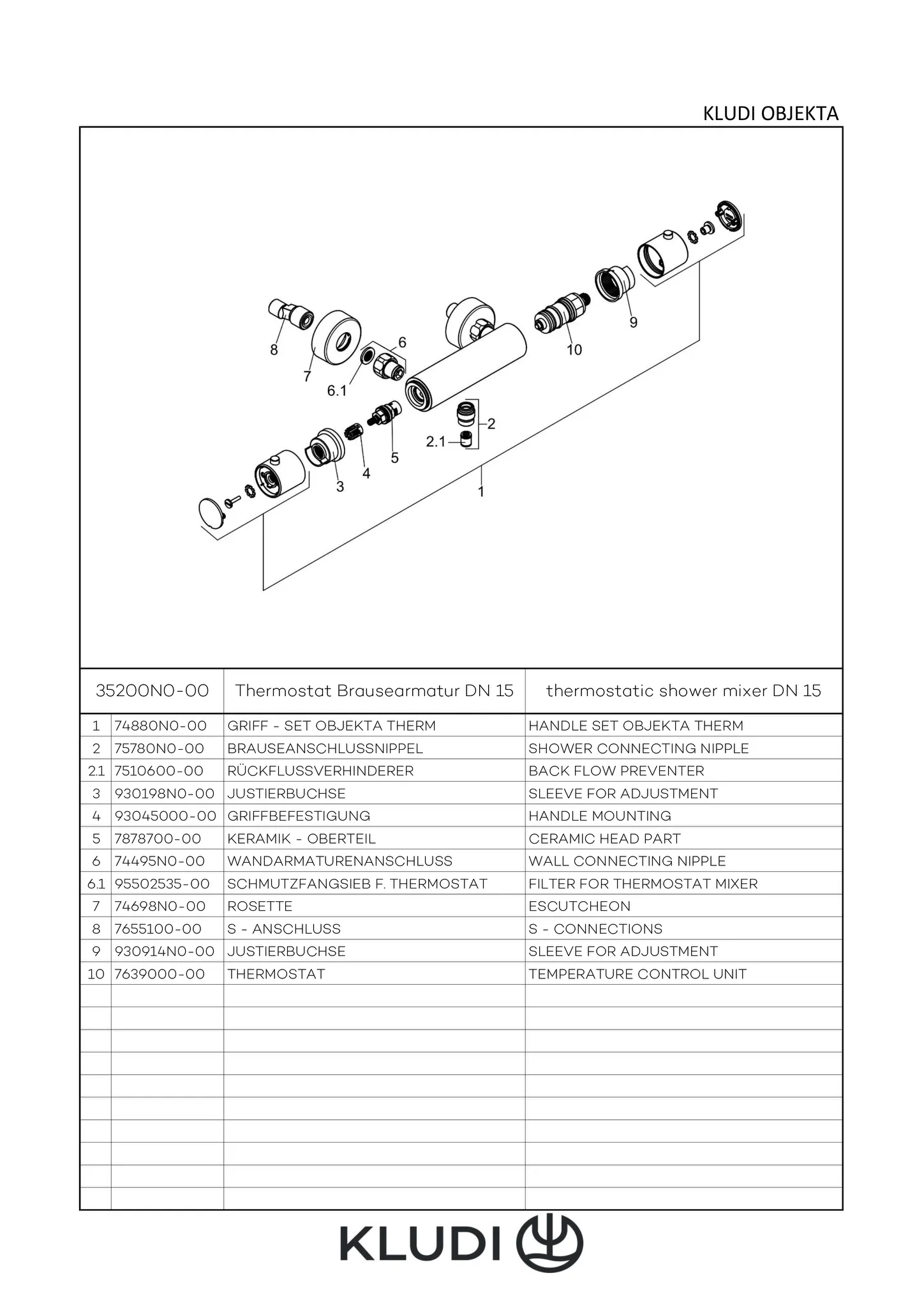 OBJEKTA THERM Therm.-Brausearmatur ohneBrausegarnitur chrom OBJEKTA THERM Therm.-Brausearmatur ohneBrausegarnitur chrom