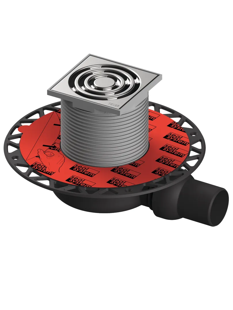 drainpoint S 111 Ablaufset superflach mit Seal System Universalflansch, ohne Zulauf