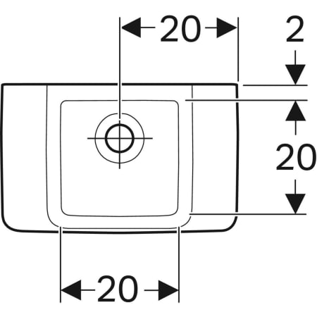 Handwaschtisch „Renova Plan“ in weiß alpin Handwaschtisch „Renova Plan“ in weiß alpin
