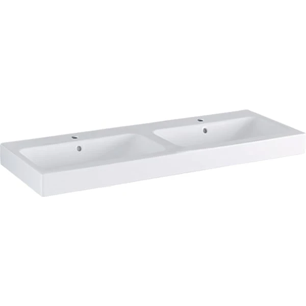 Wandwaschtisch „iCon“, rechteckig 120 × 48,5 cm Größe: 120 × 48,5 cm / Hahnlochposition: mittig / Oberflächenveredelung: ohne Oberflächenveredelung / Überlauf: mit Überlauf