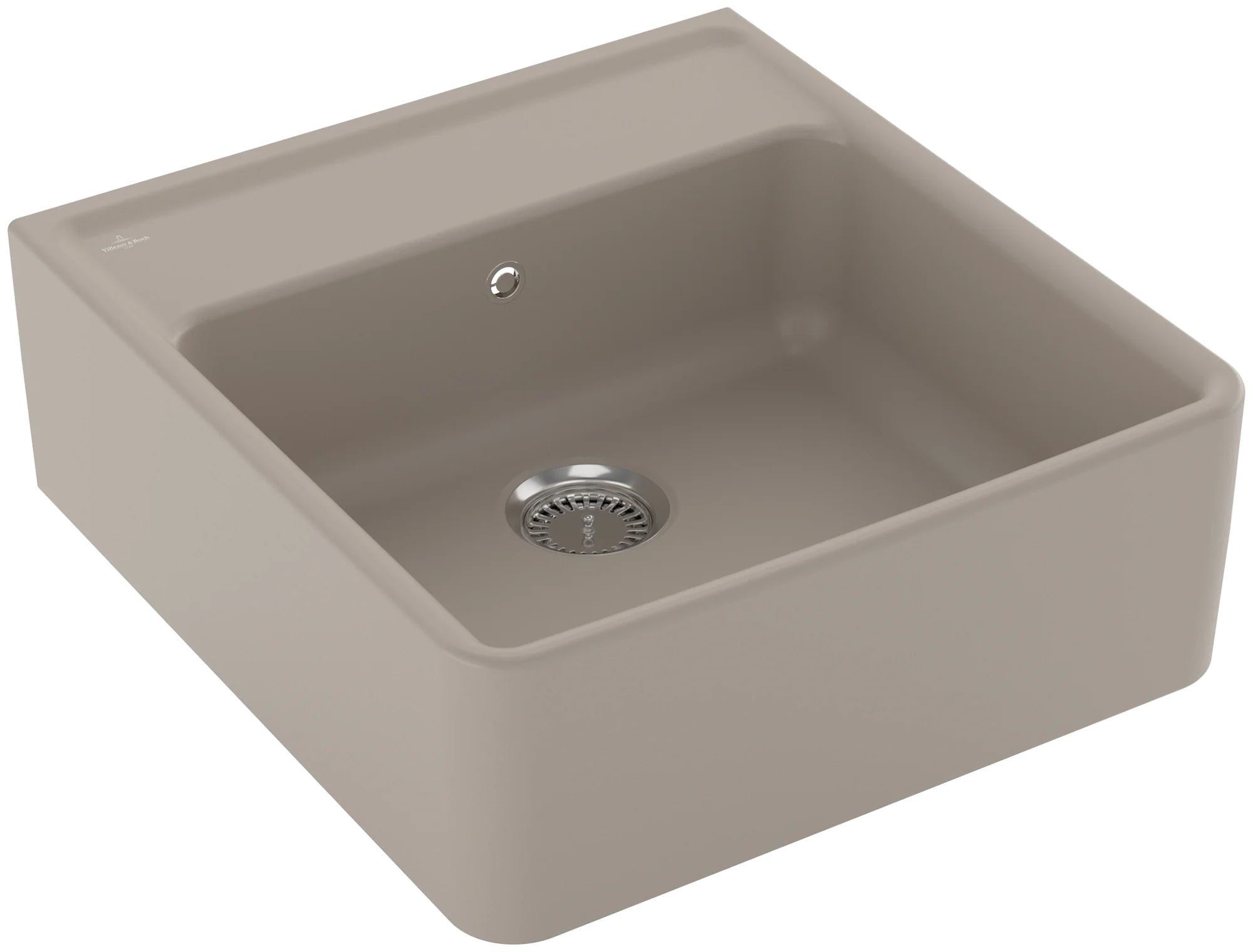 Villeroy & Boch Spülstein Einzelbecken 632061, 595 x 630 mm, Keramik, Almond CeramicPlus