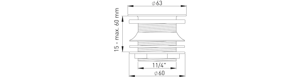 AS Schaftventil MS matt schwarz 1 1/4″ x 60 mm, Schaftlänge 70 mm AS Schaftventil MS matt schwarz 1 1/4″ x 60 mm, Schaftlänge 70 mm