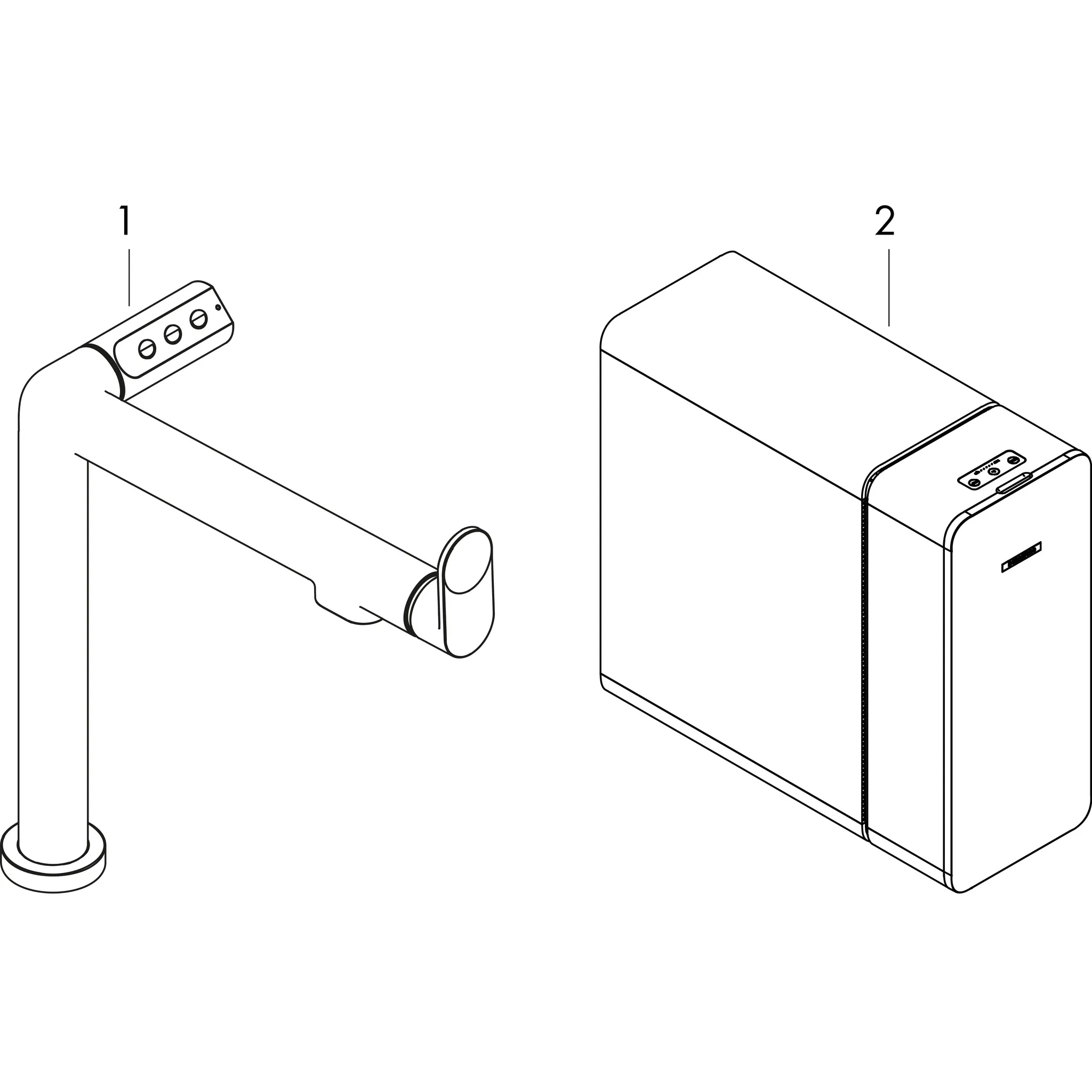 Hansgrohe Aqittura M91 SodaSystem 240 Starter Set, 1jet, Mattschwarz, 35 mm Hahnlochbohrung, Laminarstrahl, 6,5 l/min Durchfluss